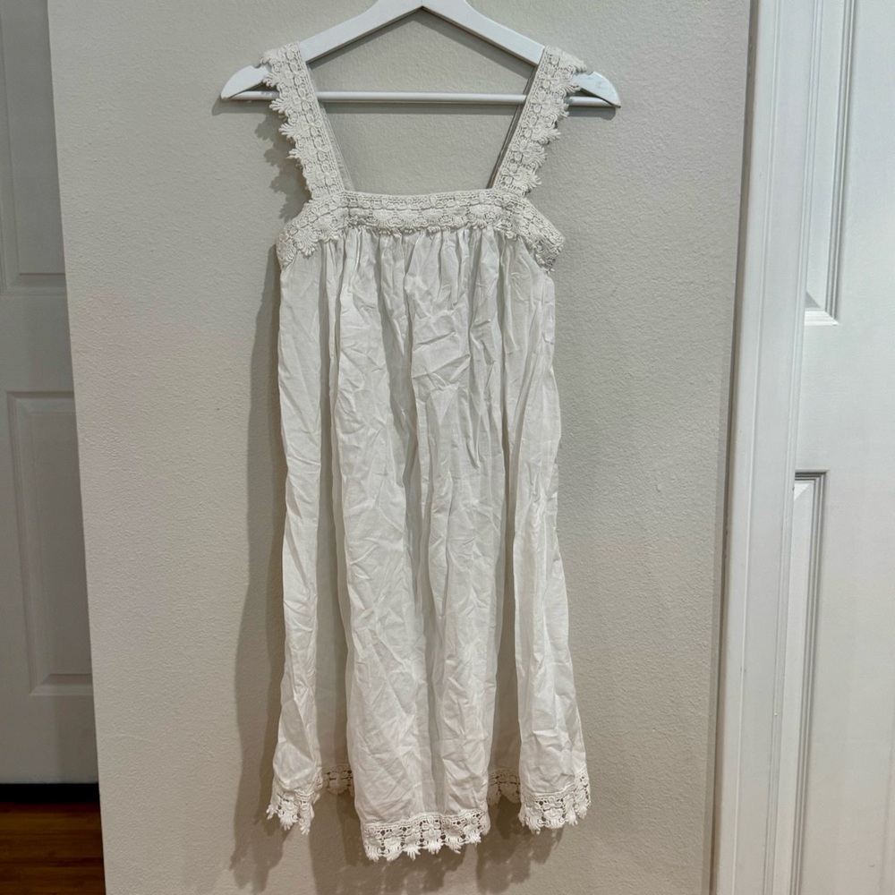Shabby Chic Cream Ruffled Tiered Sundress